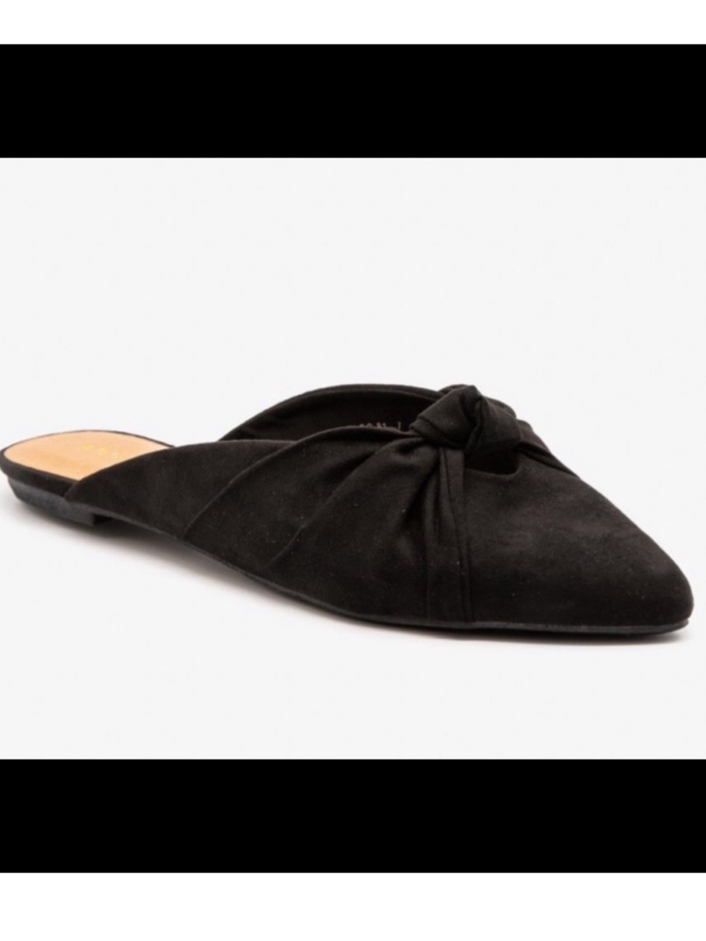 BAMBOO Blog-81 Black Knotted Flat Mules Size 6
